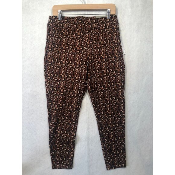Soft Surroundings Essential Ponte Leggings Animal Leopard Print Women's PM 10/12 - Picture 1 of 12
